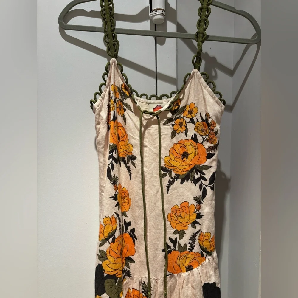 Farm Rio Anthropologie Sleeveless V-Neck A-Line Maxi XS - Picture 6 of 6
